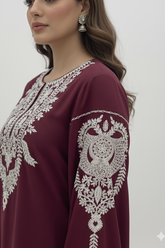 Maroon Georgette Set
